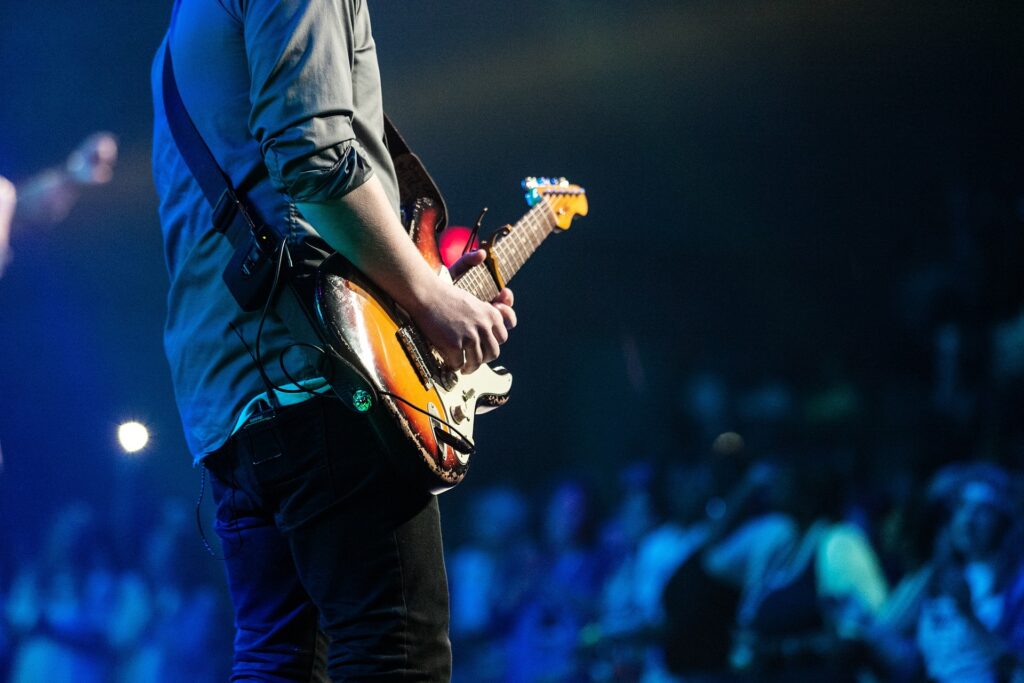 Guitarist on stage.